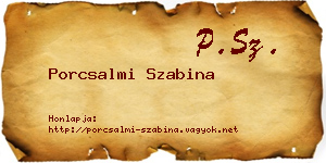 Porcsalmi Szabina névjegykártya